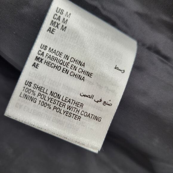 Inc M Black Cropped Leather Jacket Collared Long Sleeve Lasercut Open - Picture 6 of 8